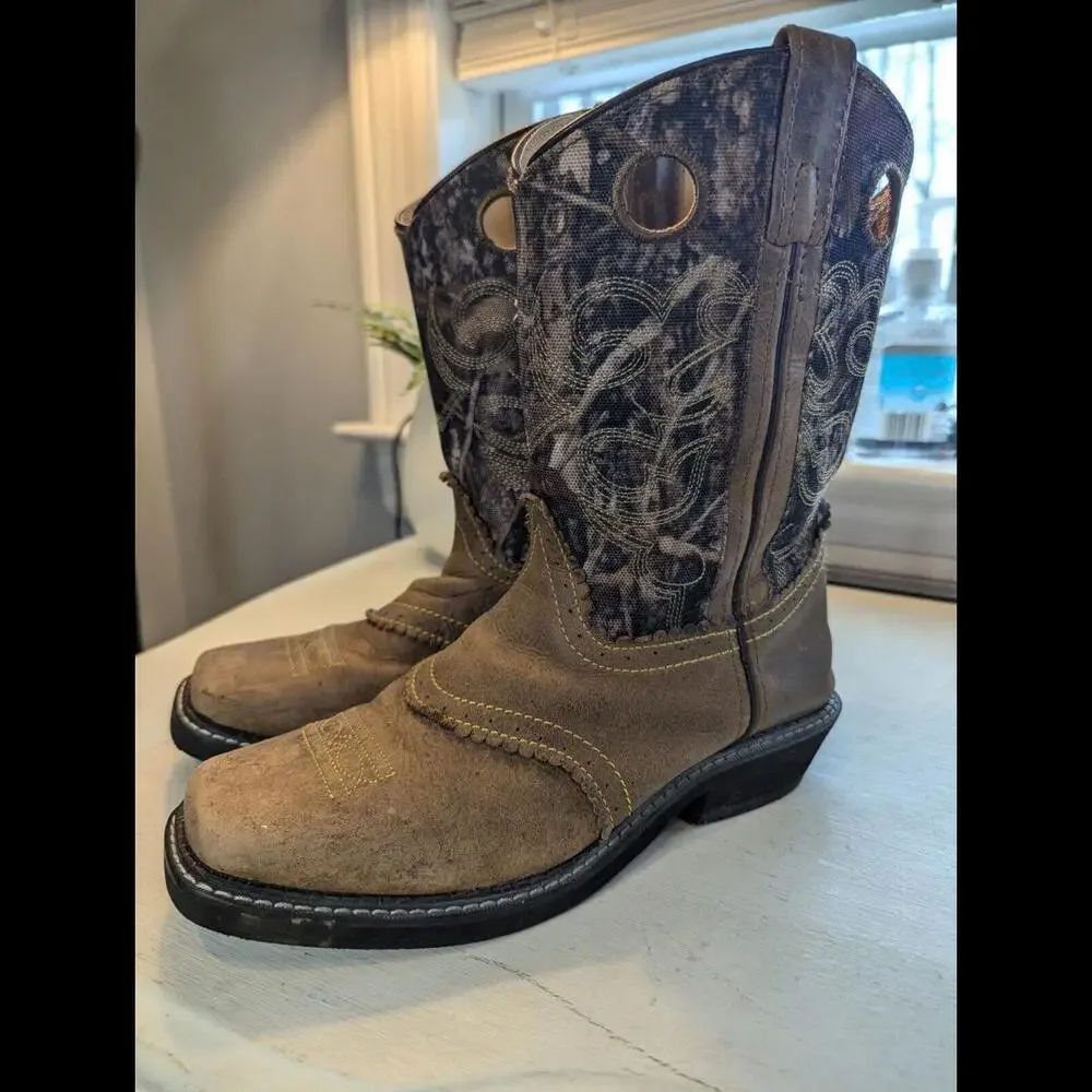 Smoky Mountain 6360 Pawnee Brown Distress/Camo Women's Boots US Size 5 - Picture 3 of 5
